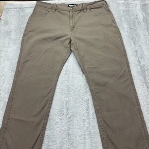 Men's Wolverine Canvas Utility Pants Straight Stretch Brown Sz 42x30